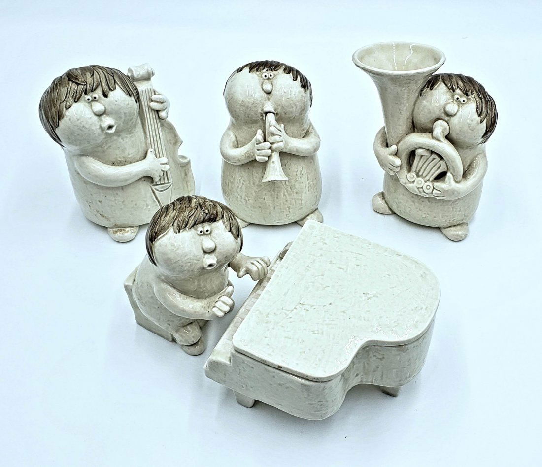 Fitz and Floyd Five Piece Orchestra Figurine Group (1 of 11)