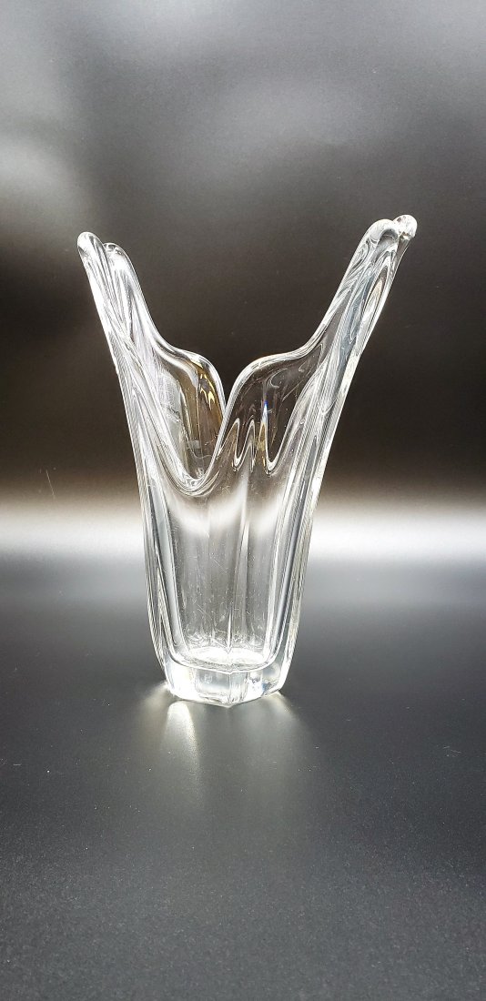 Vintage Val Saint Lambert Signed Art Glass Vase (1 of 7)