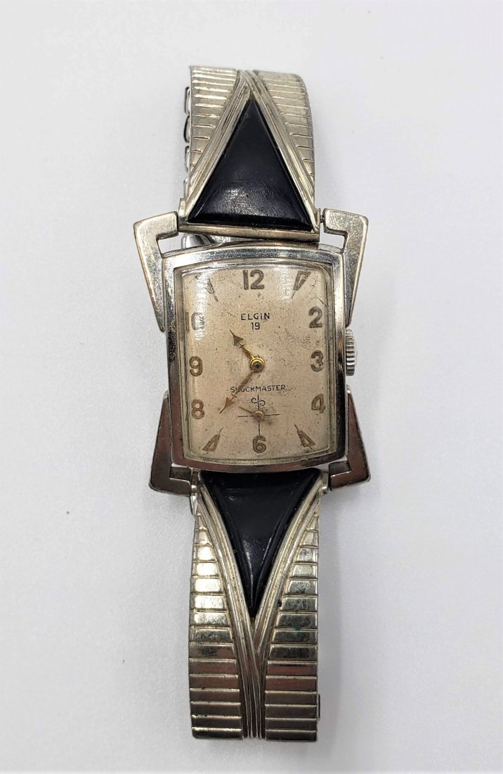 1958 Elgin Asymmetrical Art Deco Men's Watch. (1 of 7)