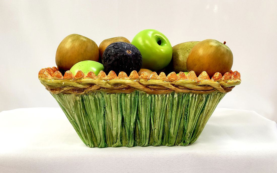 French Provincial Ceramic Fruit Basket (1 of 13)