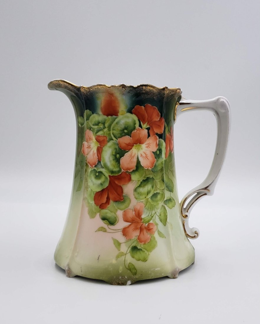Vintage Bavarian Hand-painted Porcelain Pitcher (1 of 6)