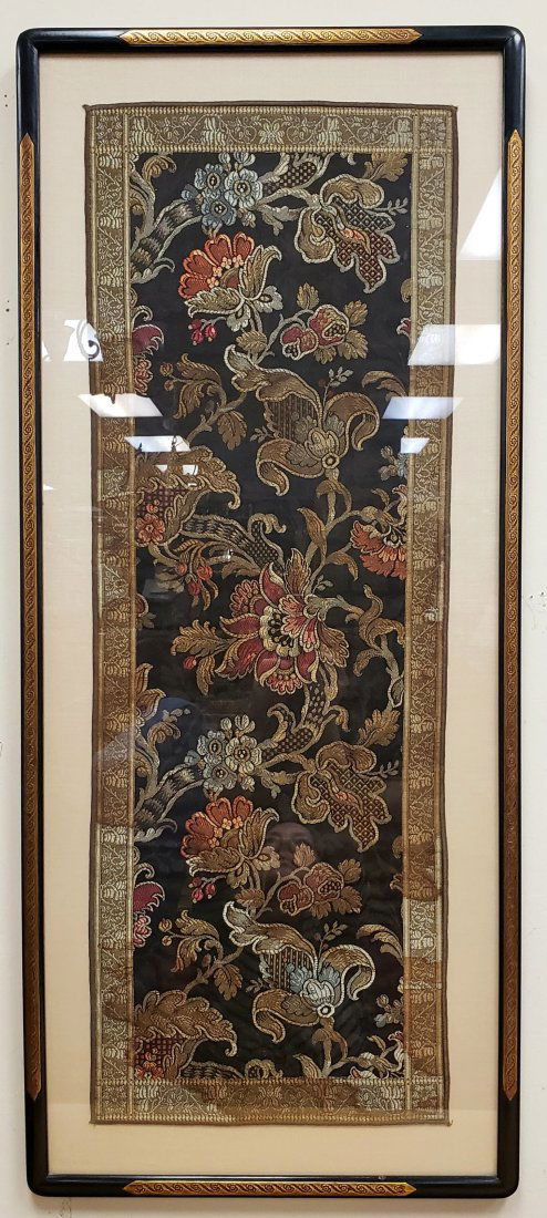 19th Century Framed Fabric Panel (1 of 4)