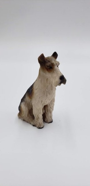 Vintage Matt Glazed Ceramic Wire Fox Terrier Figurine Hand-Painted Italy (1 of 3)