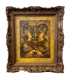 Vintage Royal English Coat of Arms Canvas Print