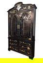 9.5 Ft Tall Custom Asian Display Armoire China Cabinet With Crystal Encrusted Hardware