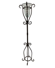 Tall Wrought Iron Floor Candle Stand