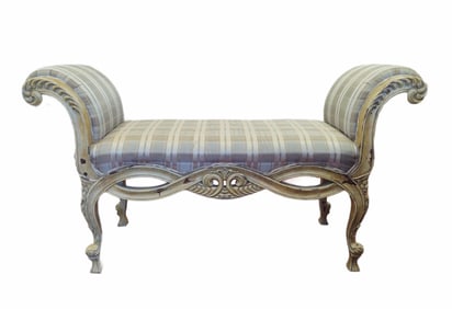 Silk Upholstered Settee by Marge Carson
