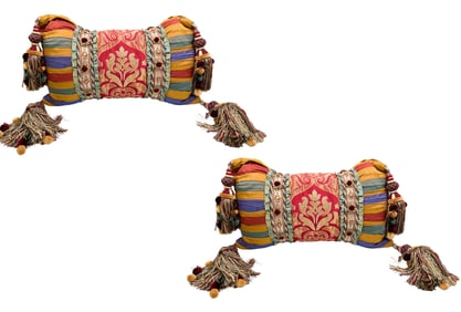 Pair of Custom Tasseled Pillows