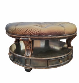 Palladian Cocktail Ottoman With Drawers by Marge Carson
