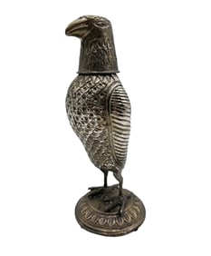 Antique German Silver Plated Falcon shaped Decanter