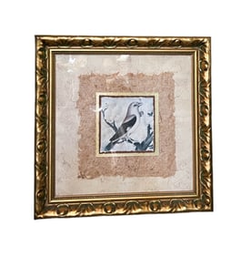 Framed Mixed Media Bird Print