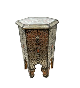 Moroccan-Style Hexagon-shaped Side Table