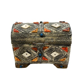 Moroccan-style Antique Jewelry Box, Treasure Chest
