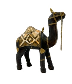 Wooden Camel Figurine