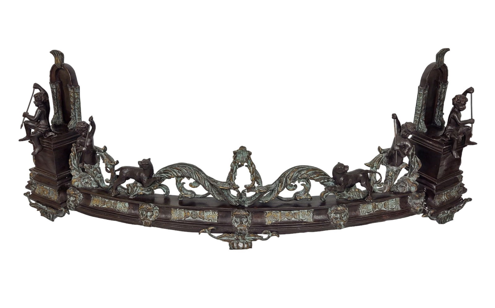 Neoclassical Bronze Fireplace Fender by Maitland Smith (1 of 11)