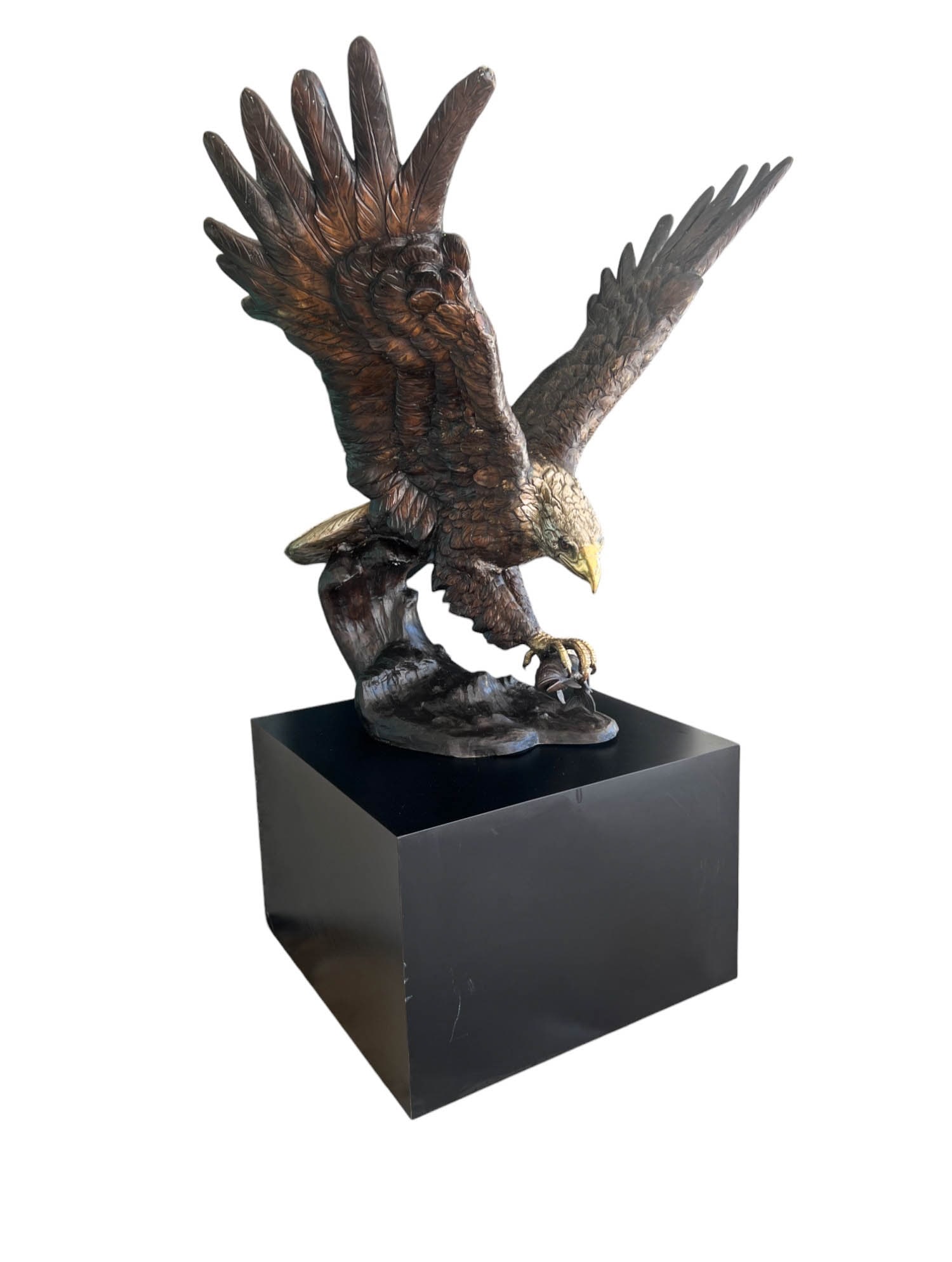 Monumental Bronze Eagle Statue on Pedestal (1 of 10)