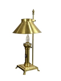 VINTAGE BRASS DESK LAMP, 1912 S.S. TITANIC FIRST-CLASS - REPRODUCTION