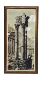 Verre Eglomise Art of Roman Ruins, Framed