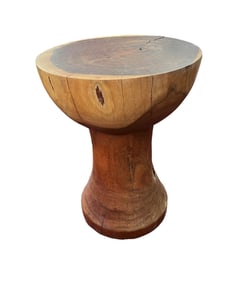ORGANICALLY SHAPED SOLID WOOD SIDE TABLE