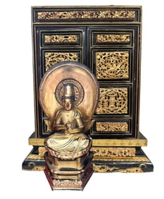 Antique Chinese Peranakan Straits Altar Cabinet