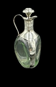 John Haig & Co Sterling Silver Overlay Whisky Decanter