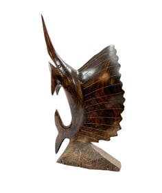 Hand Carved Desert Ironwood Marlin Figurine
