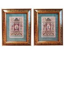 Pair of Mid 18th Century Etchings by Vin Brenna