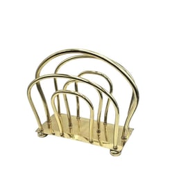 Mid-Century Brass Magazine Rack, England