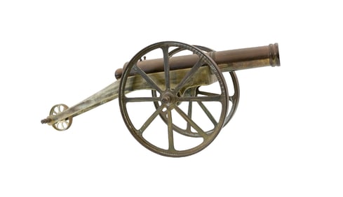 Miniature Model Bronze Field Canon