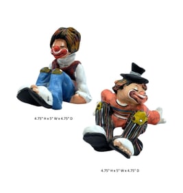 Pair of Annette Little Clown Figurines