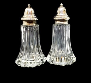 Large Crystal Salt & Pepper Shaker by Leonard/Japan