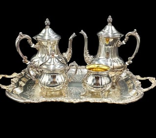 5 Pc Silver Serving Coffee and Tea Set by TOWLE