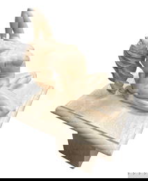 Seated Reclining Nude on Marble Pedestal