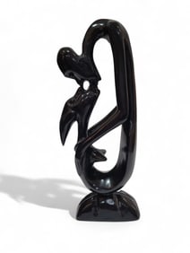 Atizana Kissing Couple Wooden Sculpture