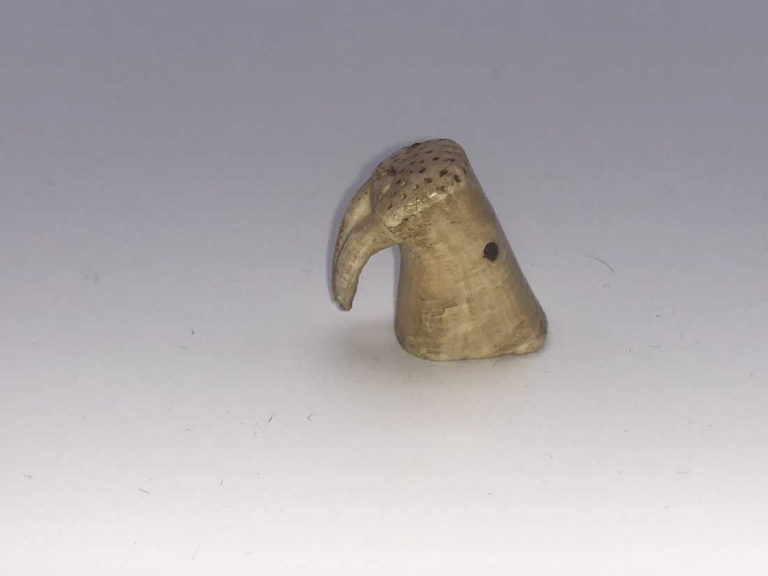Late 19th Century Native Inuit Carved Walrus Head Fetish Effigy Toggle (1 of 6)