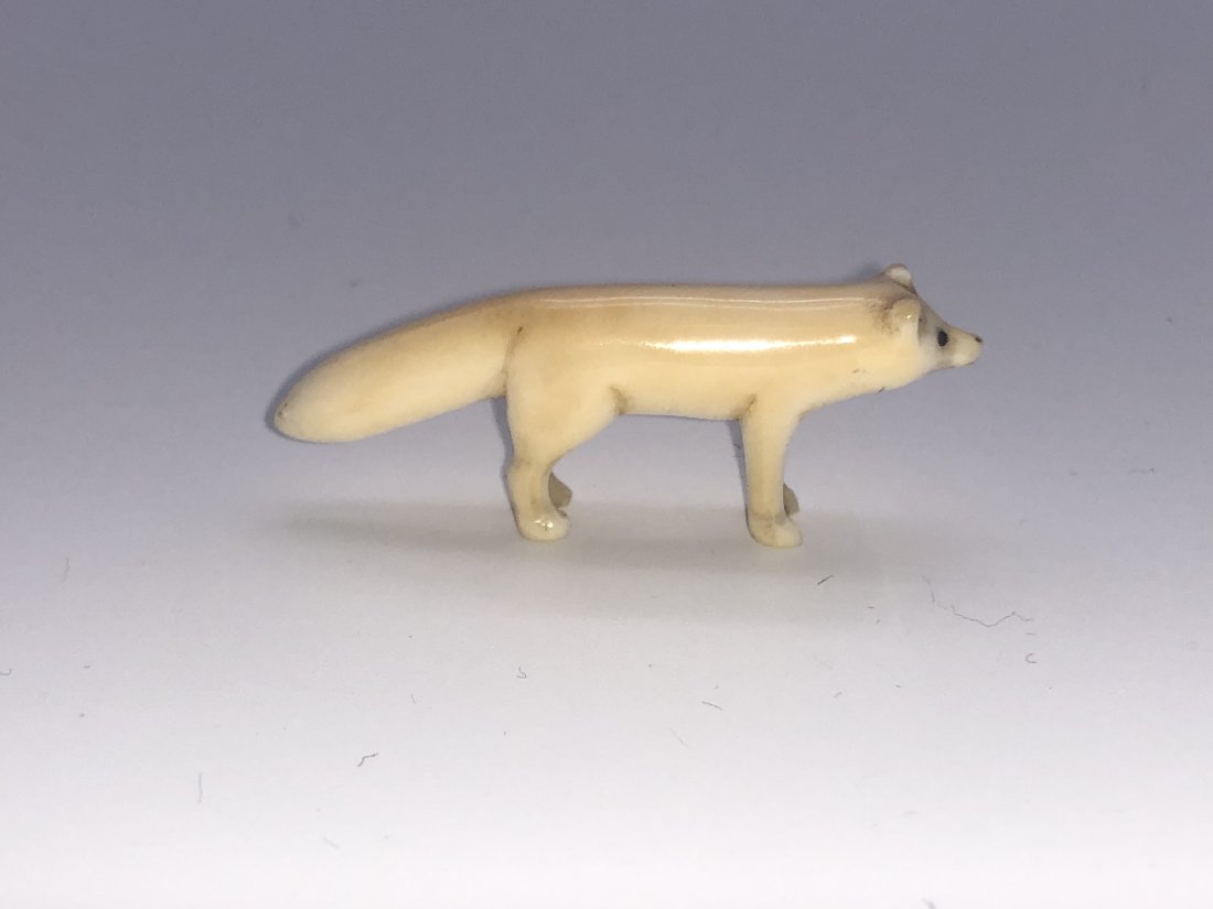 Late 19th Century Native Inuit Carved Arctic Fox Fetish Effigy (1 of 8)