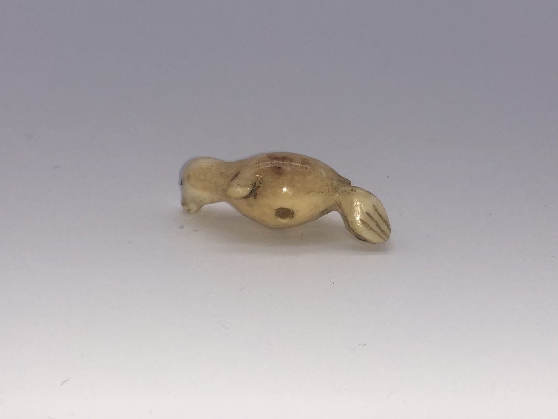 Late 19th Century Native Inuit Carved Seal Fetish Effigy Toggle (1 of 4)