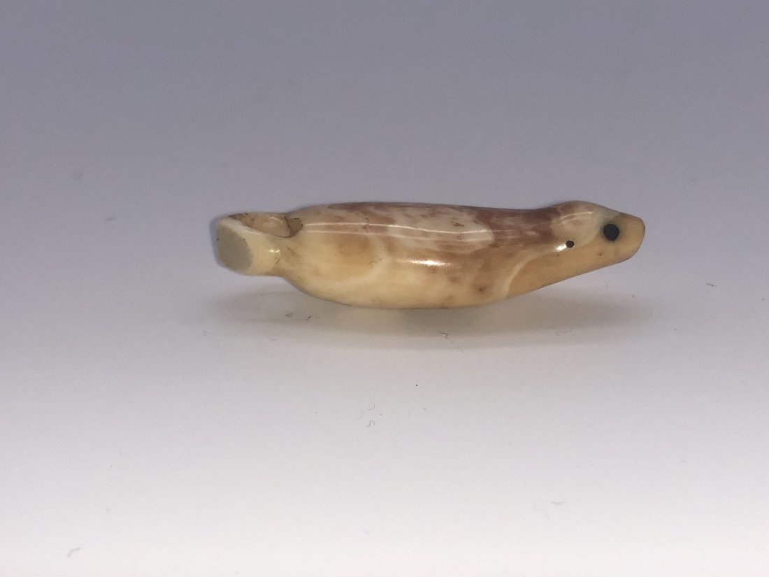 Late 19th Century Native Inuit Carved Seal Fetish Effigy Toggle (1 of 5)