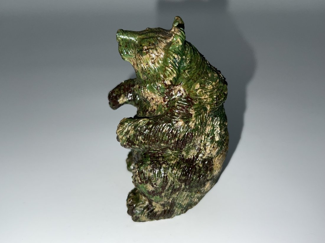 Carved Turquoise Green Stone Bear Fetish 3.25 Inch High 266 Grams (1 of 9)
