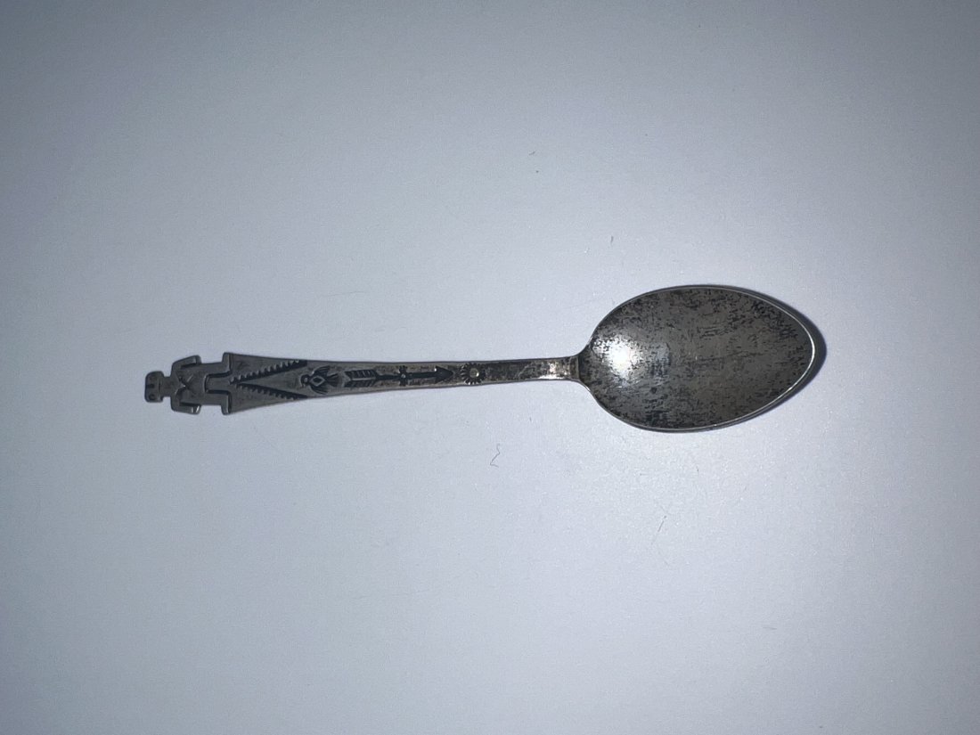 1920s - 1930s Fred Harvey Navajo Sterling Silver Spoon with Crossed Arrows (1 of 4)