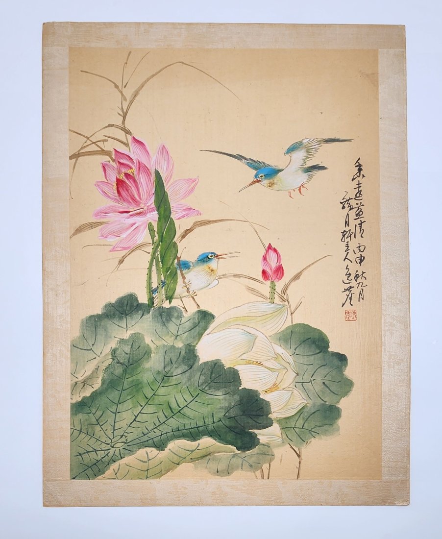 Antique Japanese Ukiyo-e Woodblock Print of Birds on Flowers: Antique Japanese Ukiyo-e Woodblock Print of Birds on Flowers. See photos for details as part of description. Excellent vintage condition. Measures approximately: 14.25 inches long x 10 inches wide.