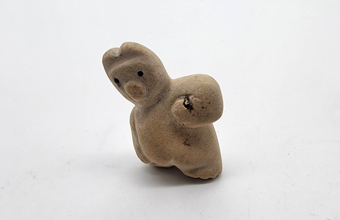 Native Zuni Carved Stone Bear Signed By Ariana Quam (1 of 3)