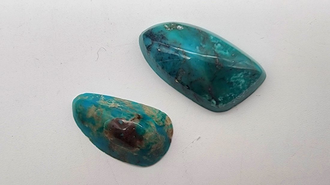 Lot of 2 Broken Arrow Variscite Cabochons 37.40 Carats (1 of 1)