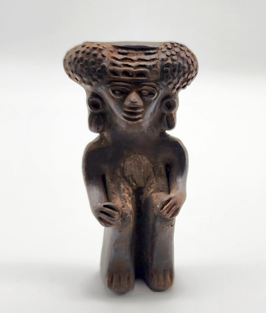 Mayan Style Pottery Man Sculpture (1 of 3)