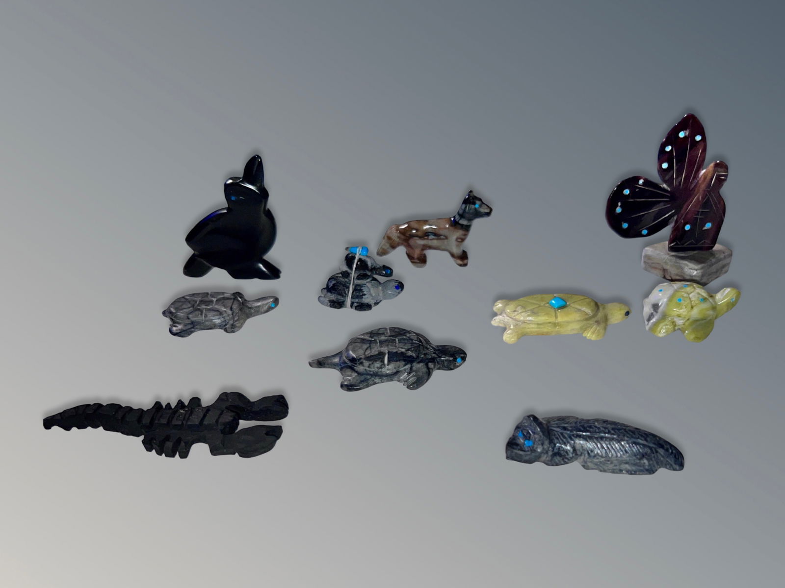 10 Native American Zuni Fetishes (1 of 5)