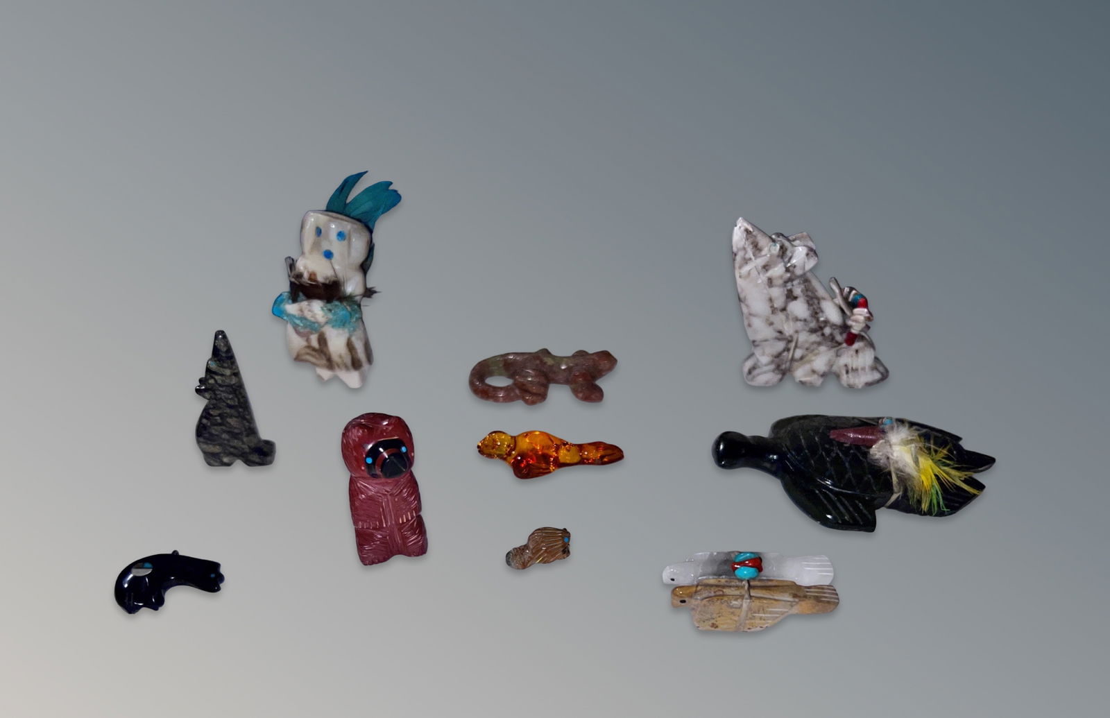 Ten Native American Zuni Fetishes (1 of 4)