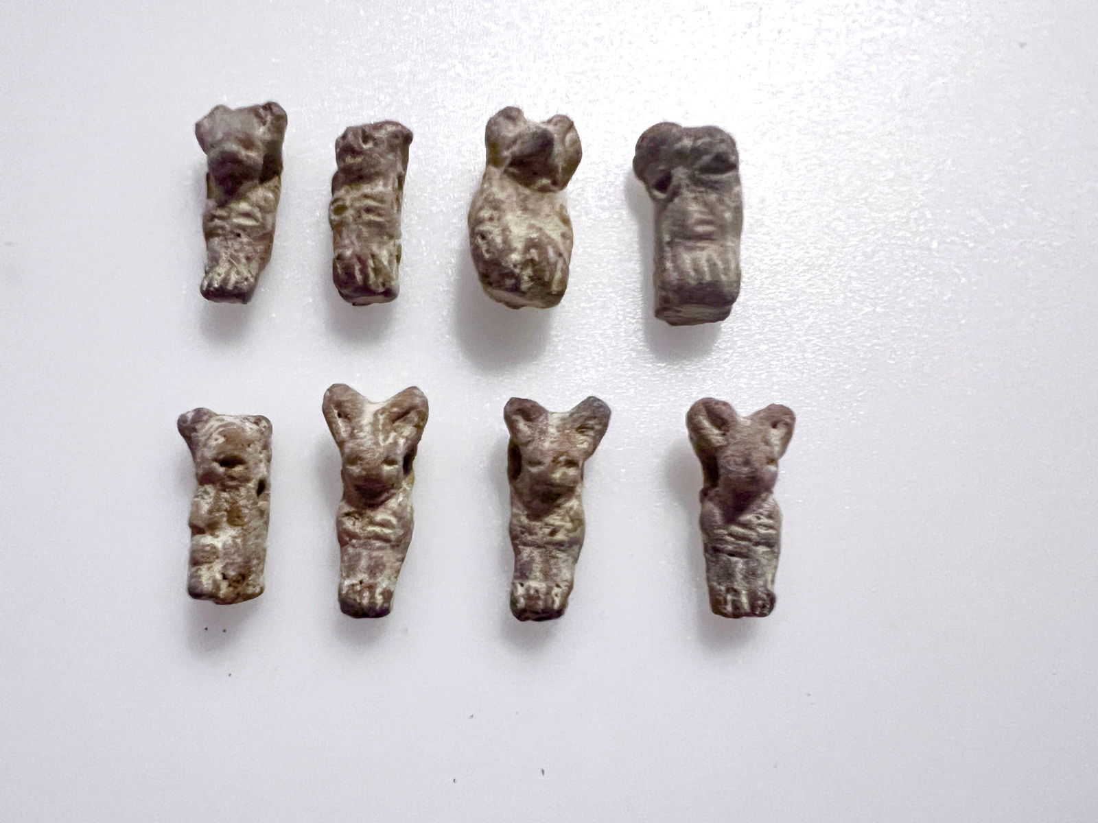 8 Carved Stone Taino God Effigy Beads (1 of 6)
