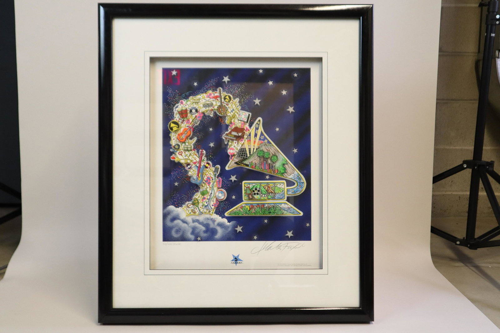 Charles Fazzino - Fazzino Meets the Grammys: Artist: Charles Fazzino - Signed Title: Fazzino Meets the Grammys Edition: 52 of 225 Dimensions - Framed: 31.5" x 27.5" Certificate of Authenticity: Wentworth Gallery