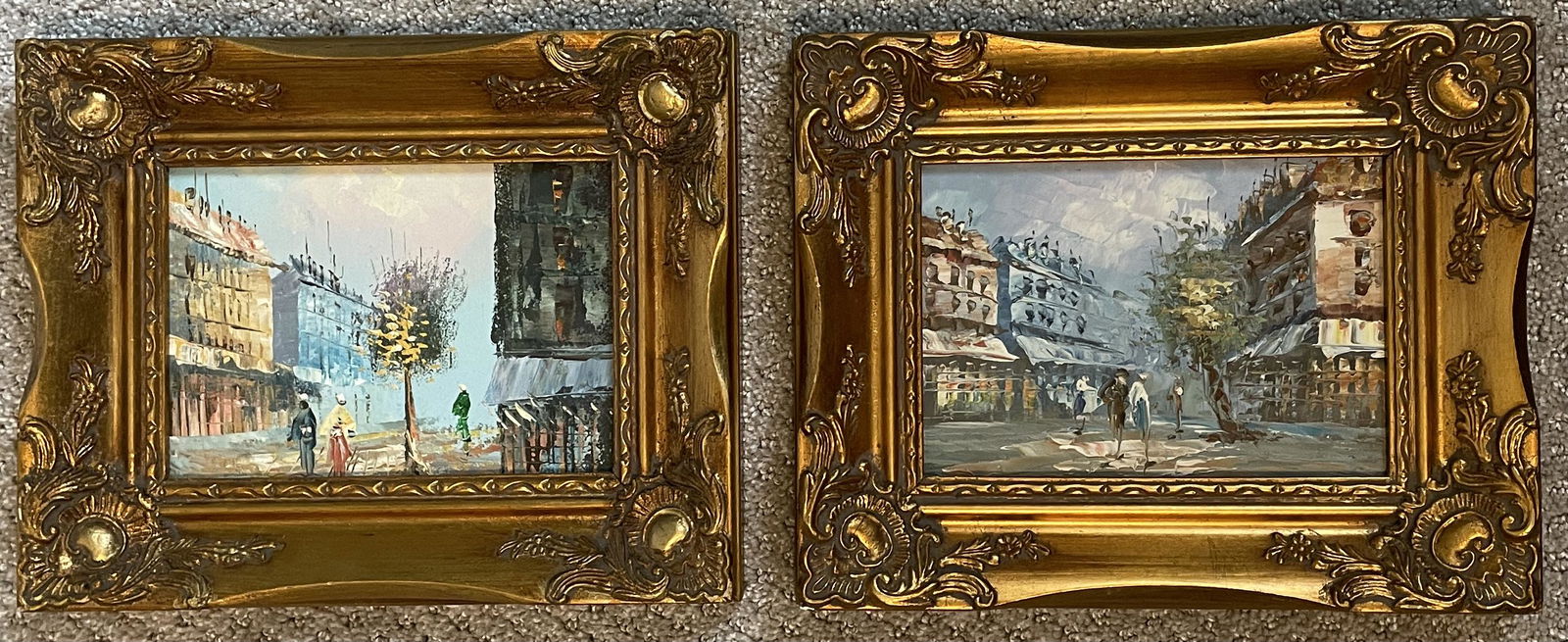 Impressionist oil on board painting in the style (1 of 4)