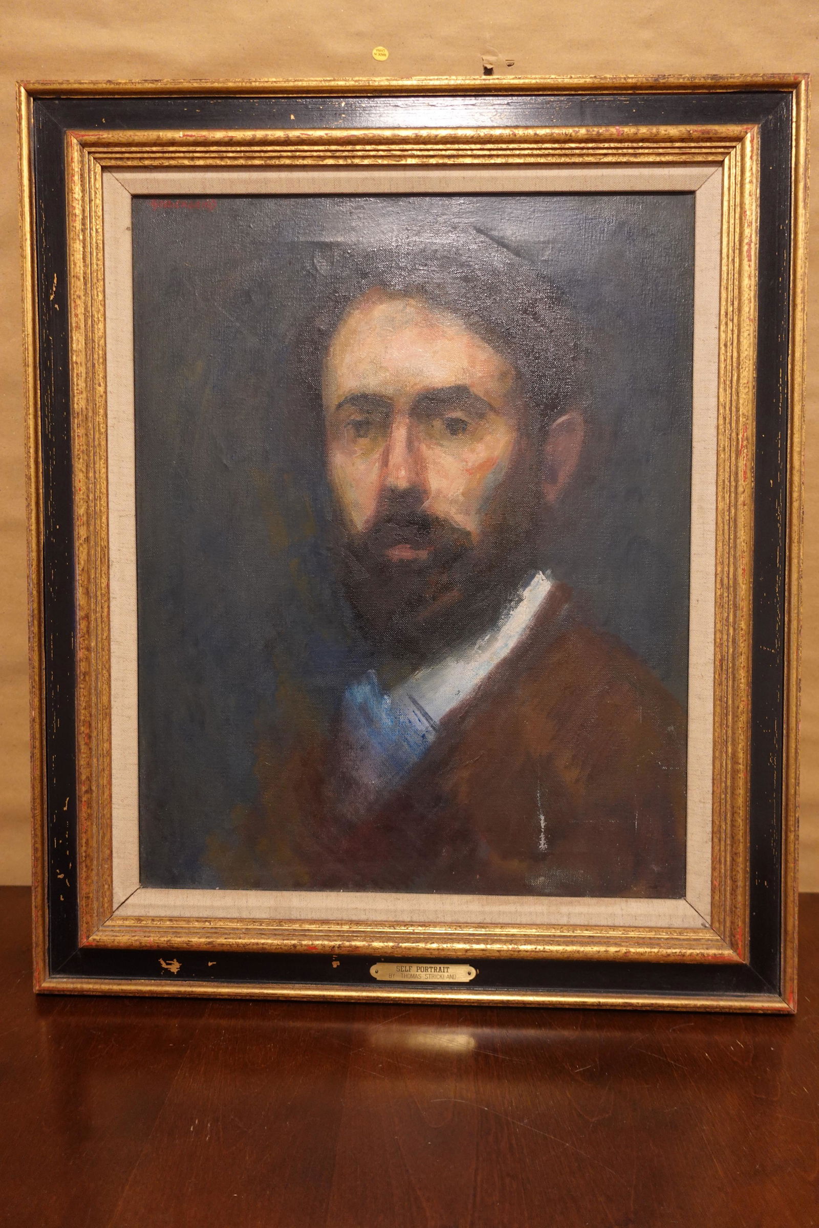 Vintage Oil on Canvas Portrait by Thomas Strickland (1 of 5)
